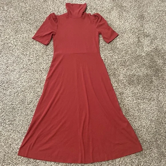 knee length dresses for ladies ZARA. Ribbed striped midi dress Tm  Hibuy market